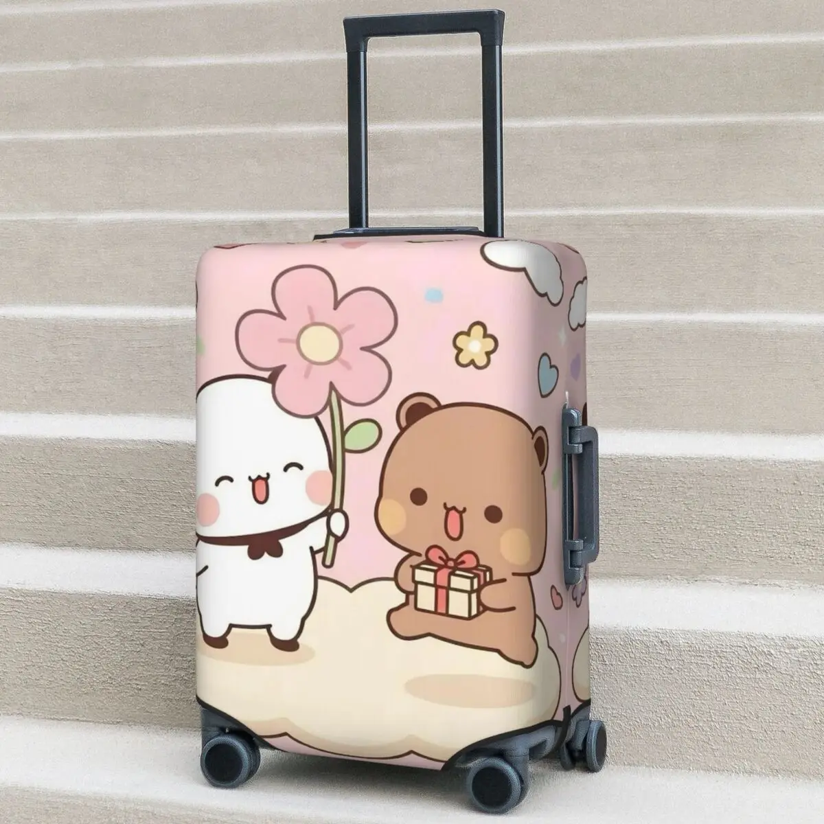 Bubu Dudu Cute Panda Cartoon Bear Suitcase Cover Vacation Elastic Luggage Supplies Business Protector