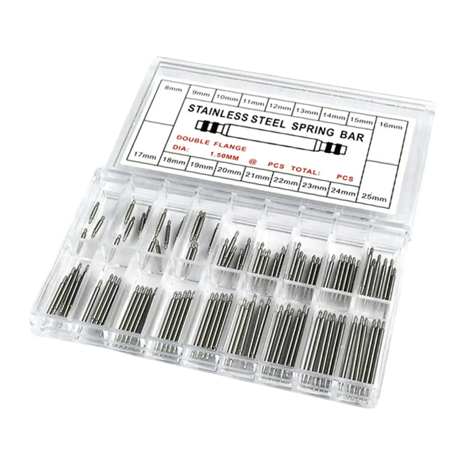 

144x Spring Bars 8-25mm Release Repair Kit Replacement 18 Different Sizes