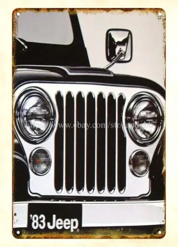 1983 car car auto  metal tin sign reproduction wall decals sign