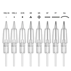 30pcs/box Disposable Tattoo Needle Cartridges 1R 3R 5R 5F 7F 9U For Permanent Makeup Machine Pen Screw Design