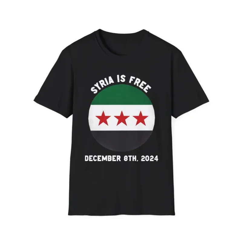 Free Syria Tshirt For Men Liberation Of Syria Designed Tee Shirts New In Short Sleeve Oversized Freedom For Syria T Shirts Tops