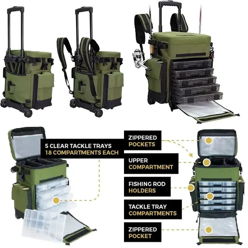 Hot Sale Flying Tackle Fishing Storage Bag Backpack Custom Fisherman Box