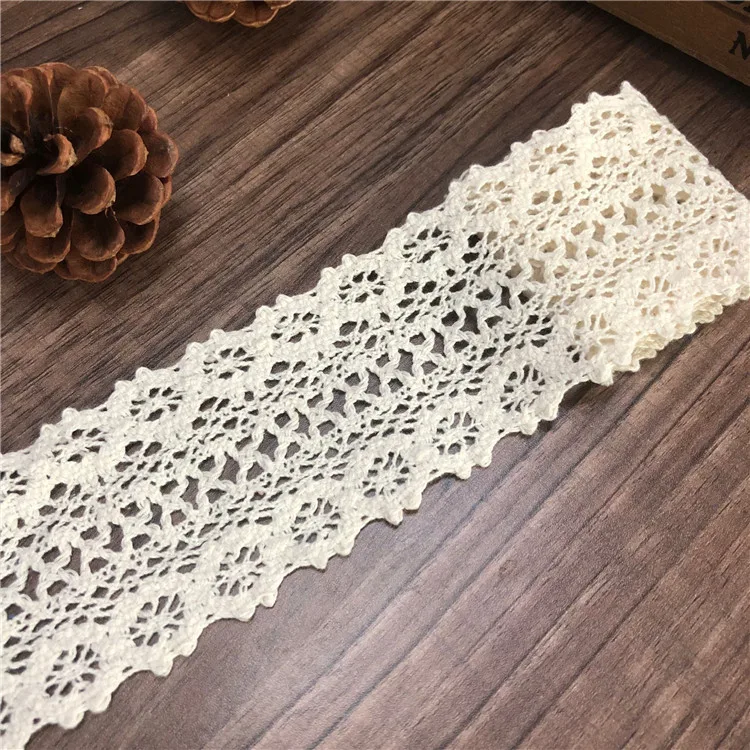 100Yard  100% Cotton Lace COTTON CLUNY  LACE TRIM - LOVELY DESIGN~Beige color  wholesale .