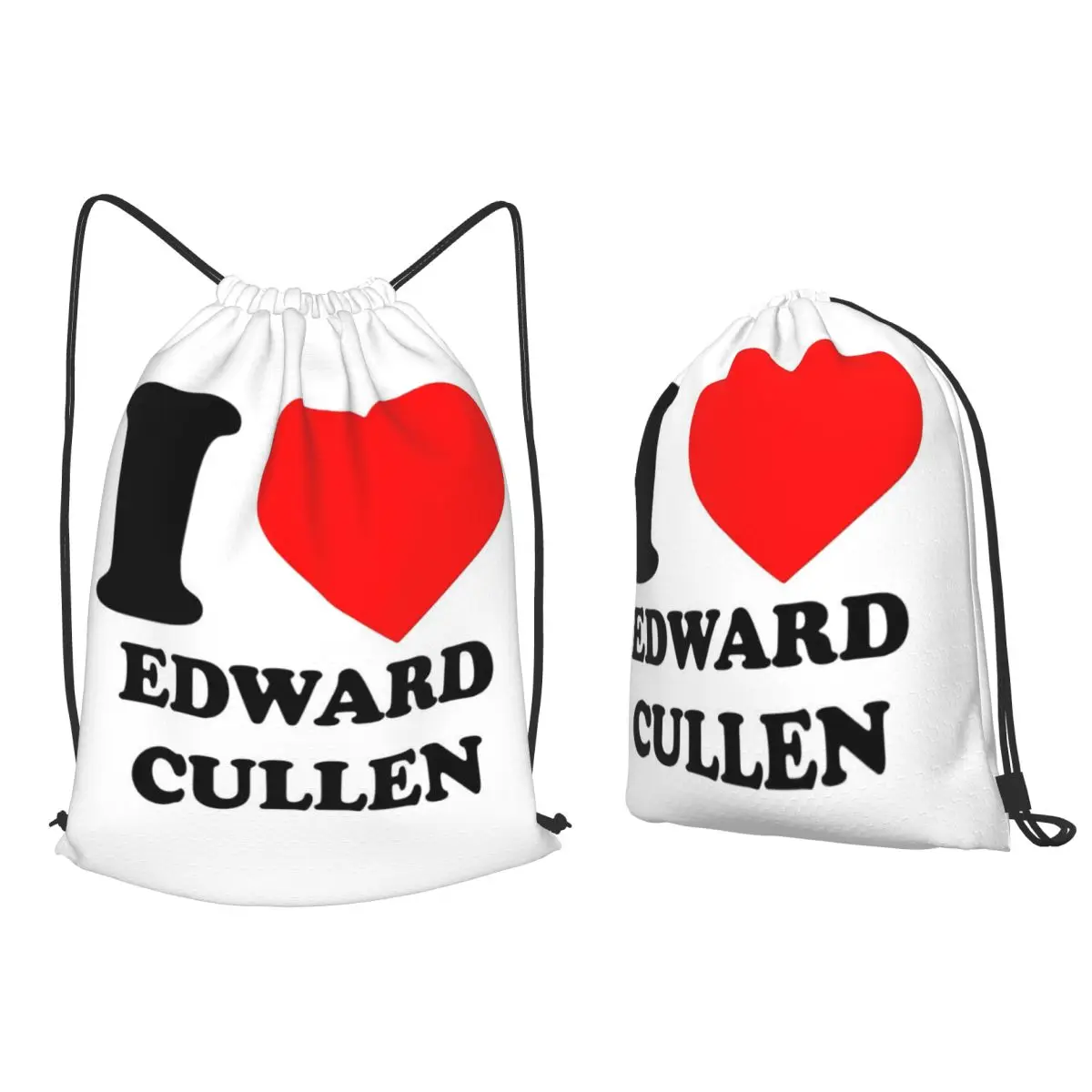 Edward Cullen Twilight Backpacks Portable Drawstring Bundle Pocket Shoes Bag Book Bags for Man Woman School