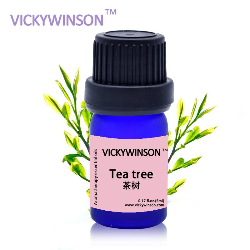 VICKYWINSON Tea Tree Essential Oil For Diffuser Humidifier Pure natural Orgnic Fragrance Aromatherapy 5ml deodorization