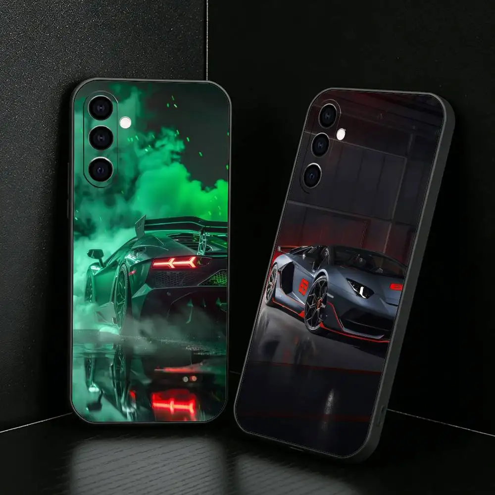 L-Lamborr-r A-Aventad-oorS SVJ-63 Cars Phone Case For Samsung Galaxy A73,A72,A71,A70,A52,A51 Others Soft Black Cover