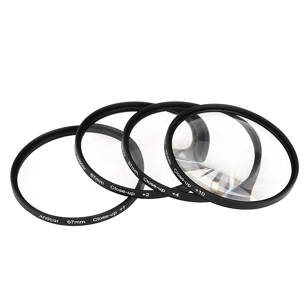 Andoer 67mm Macro Close-Up Filter Set +1 +2 +4 +10 with Pouch for Nikon D80 D90 D7000    DSLRs DSLRs Camera