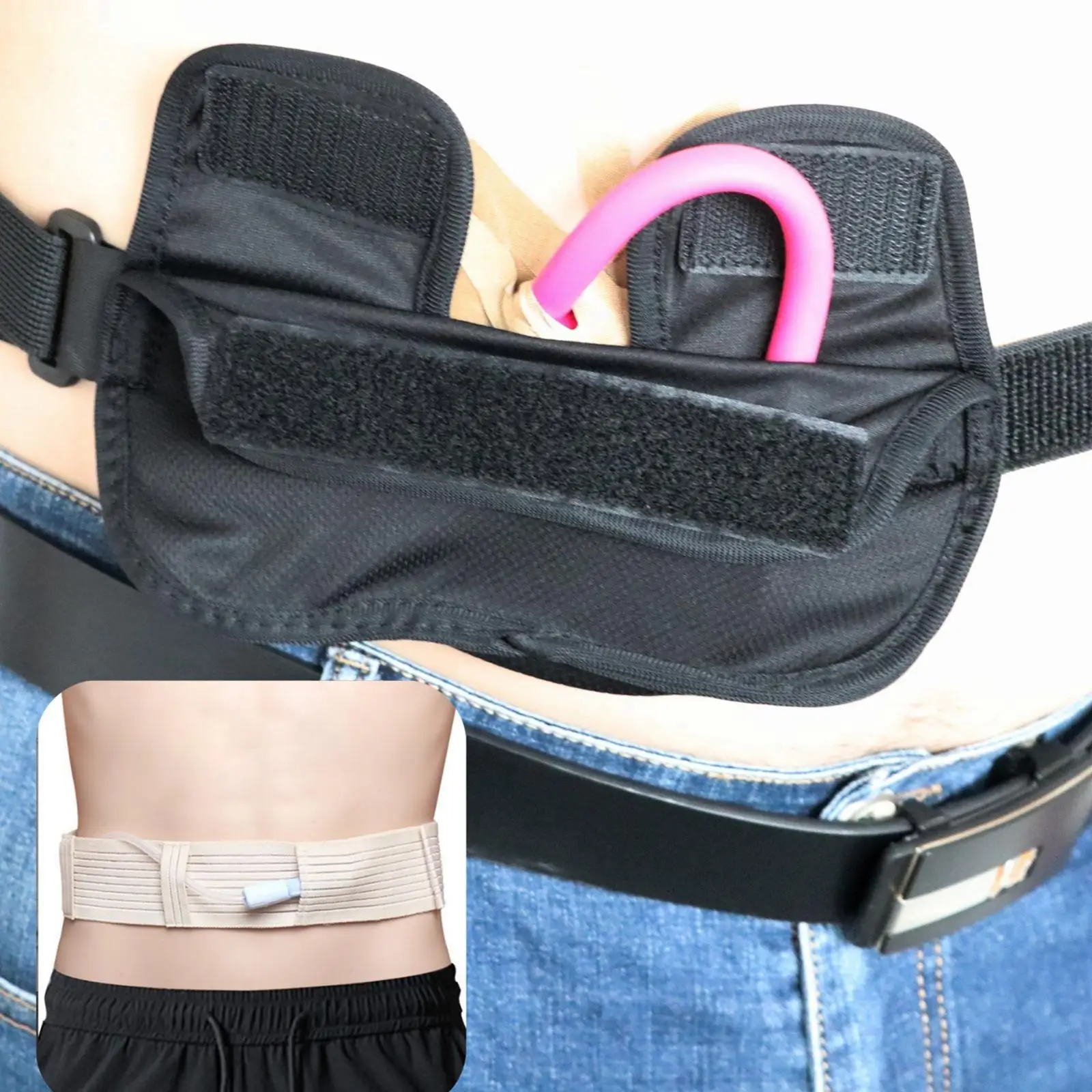 Peritoneal Dialysis Belt Protector Bag Accessories Stretchy Protection Band Abdominal Dialysis Drain Waist Belt Holder