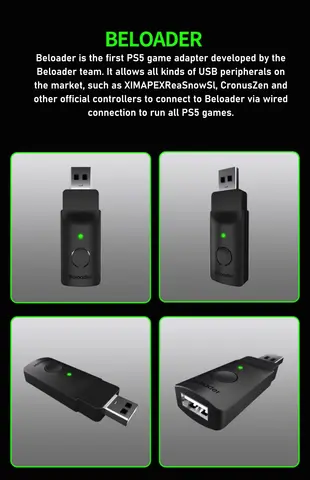 Adapter For PS5 Gamepad 5.0 Adapter Support XIM APEX、ReaSnow Sl、CronusZen、CronusMax Gamepads 0 Delay to Play All Games