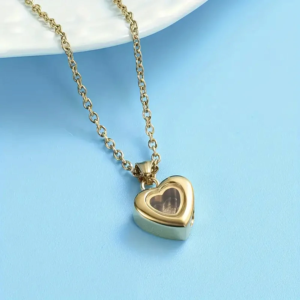 Cremation Necklace - Stainless Steel Ashes Pendant for Human Ash, Memorial Urn Jewelry Keepsake