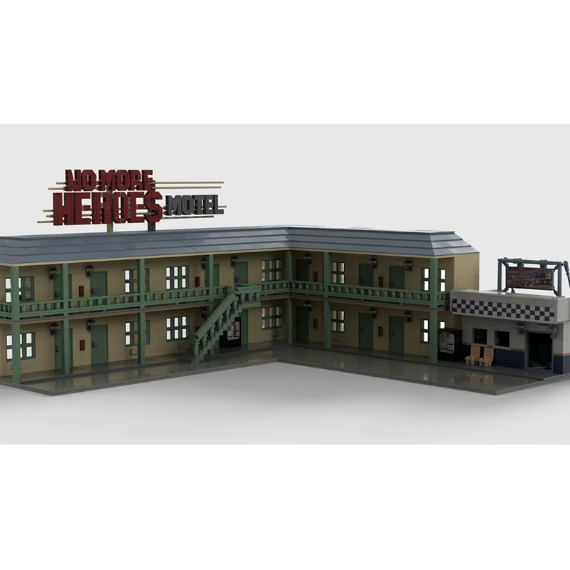 ตัวต่อโมดูลาร์ ชุดตัวต่อโมเดิร์น โมเดลโมเทล บล็อกเทคโนโลยี ชุดตัวต่อเบอร์เกอร์ ของเล่น DIY ของขวัญคริสต์มาส ชุดก่อสร้าง