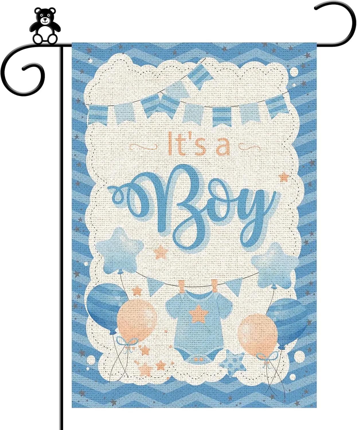 It's A Boy Garden Flag, Gender Reveal, Pregnancy Announcement, Welcome Baby Boy Sign - Birthday Party Decór Vertical Banner,