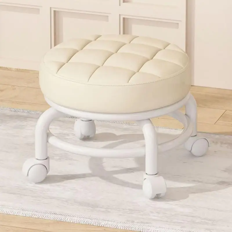 Banquetas de rolamento com rodas, Banqueta ajustável, Rotatable Vanity Stool, 360 Rolling Swivel