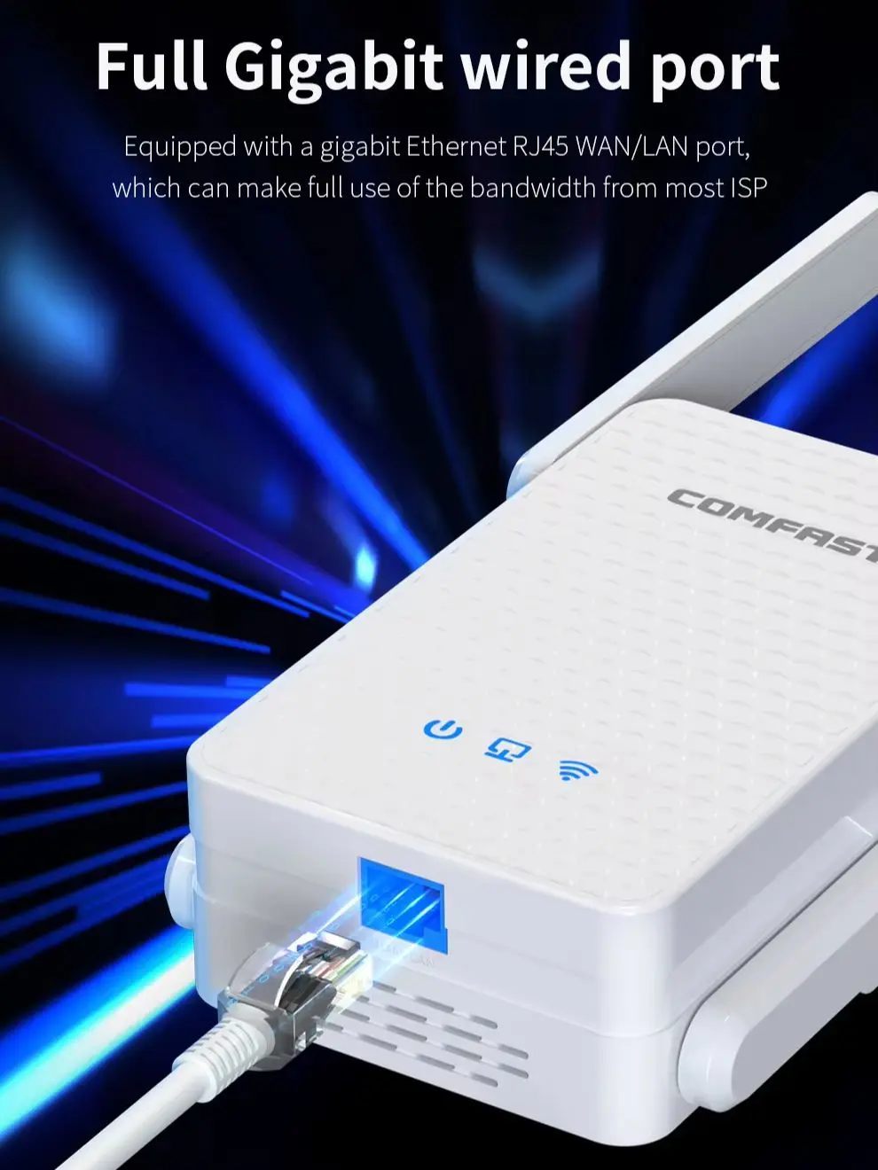 COMFAST 3000Mbps WiFi 6 Repeater WiFi Coverage Extender 2.4&5.8Ghz Dual Band Routing Gigabit Amplifier Wifi6 Signal Booster