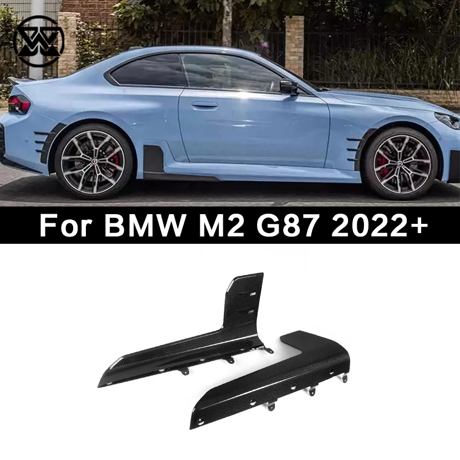 

For BMW G87 M2 Dry Carbon Fiber Side Skirts Splitters Auto Parts MP Style Cupwings Winglets Canards Apron Spoiler Body Kit