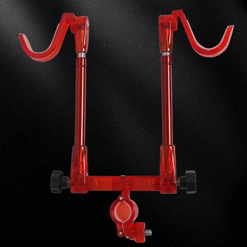 

Carbon Double Rod Holder NonSlip Base Fishing Rod Stand Light Weight Rod Holder