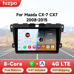 Hizpo 2 din Android 14 Auto Radio Voor Mazda CX-7 CX7 2008-2015 Carplay 4G Auto Multimedia GPS 2din Autoradio Octa Core Navi DSP