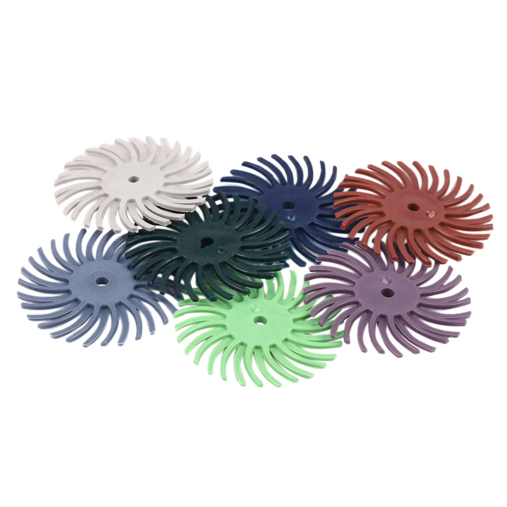 64Pcs 1 Inch Radial Bristle Disc Kit Abrasive Brush 3 and 2.35Mm Shank Detail Polishing Wheel for Rotary Tool Accessories