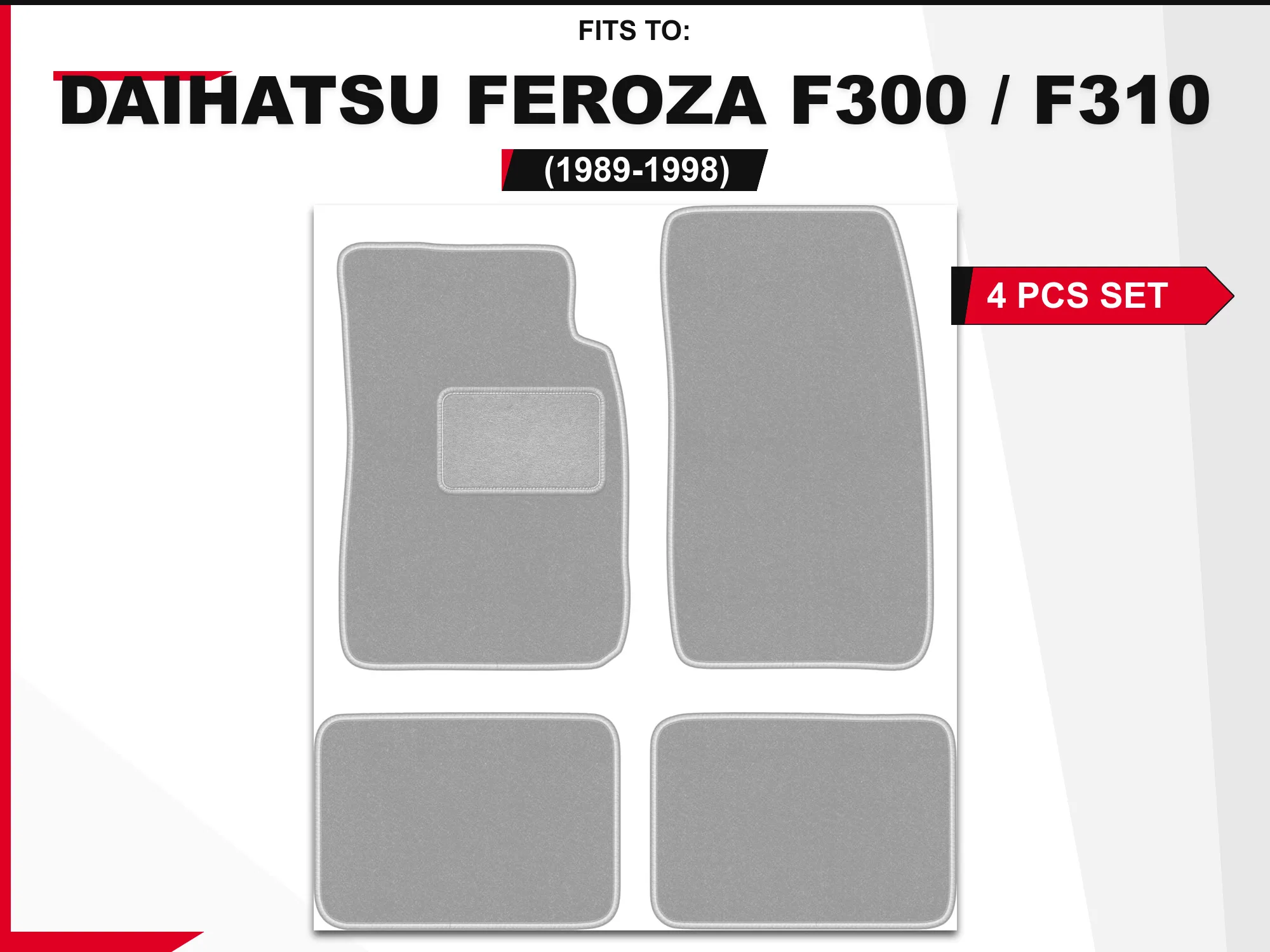 OSLO velours tapijten voor: Daihatsu Feroza F300 / F310 1989-1998 Off-Road