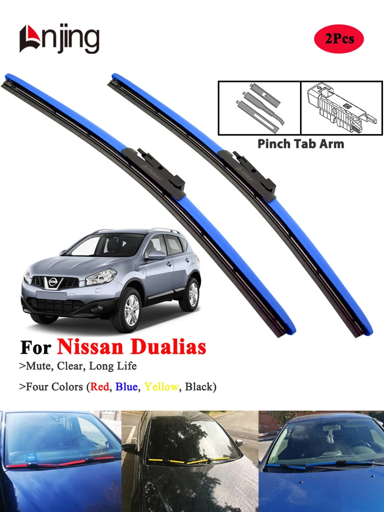 LNJING Lâminas de limpador para Nissan Dualias J10 2006-2014