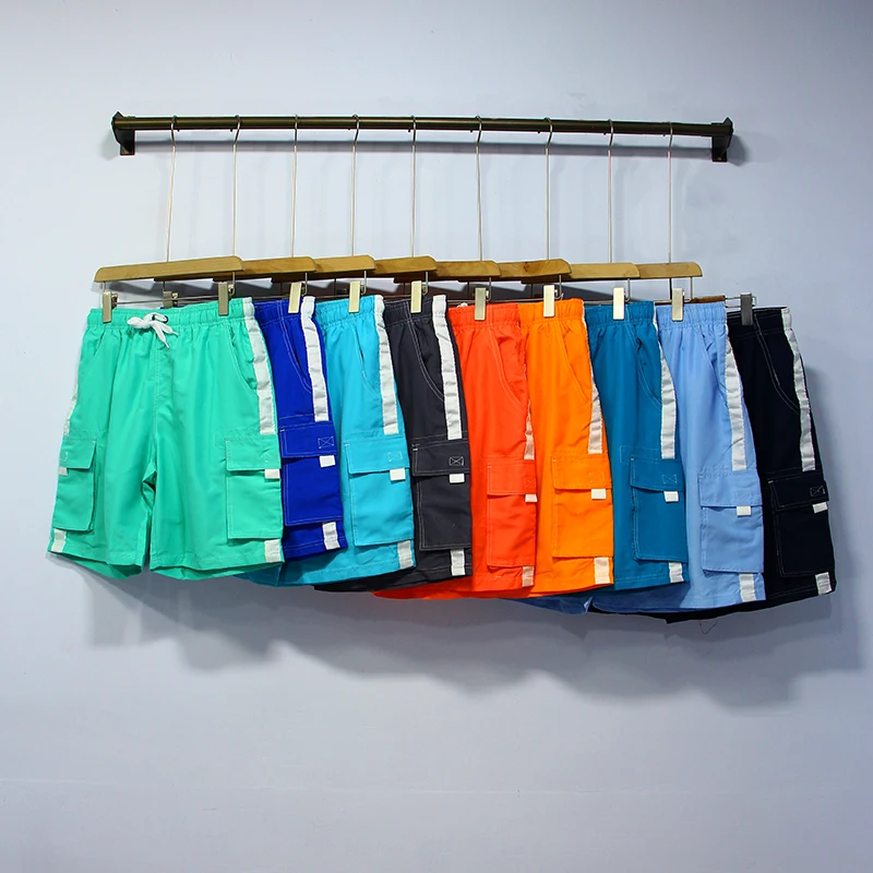 

Qui Dry Beach orts Men's Summer Loose Multi ket Workwear Pants Beach Sports Casual Five-Quarter Length