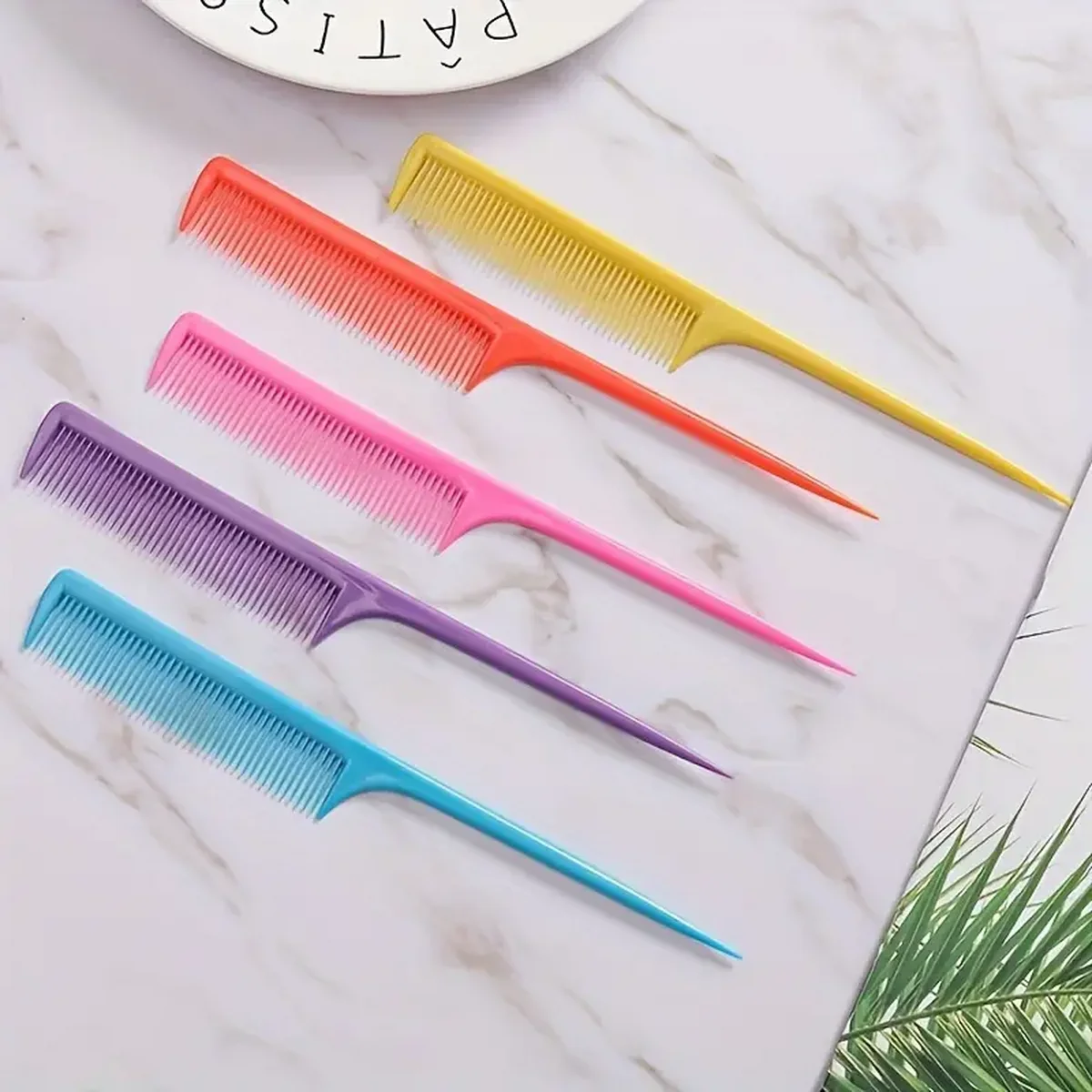 Rat Tail Comb Picking Comb Plastic Hairdressing Comb Anti-static Hair Styling Comb For Barber Salon Home Use