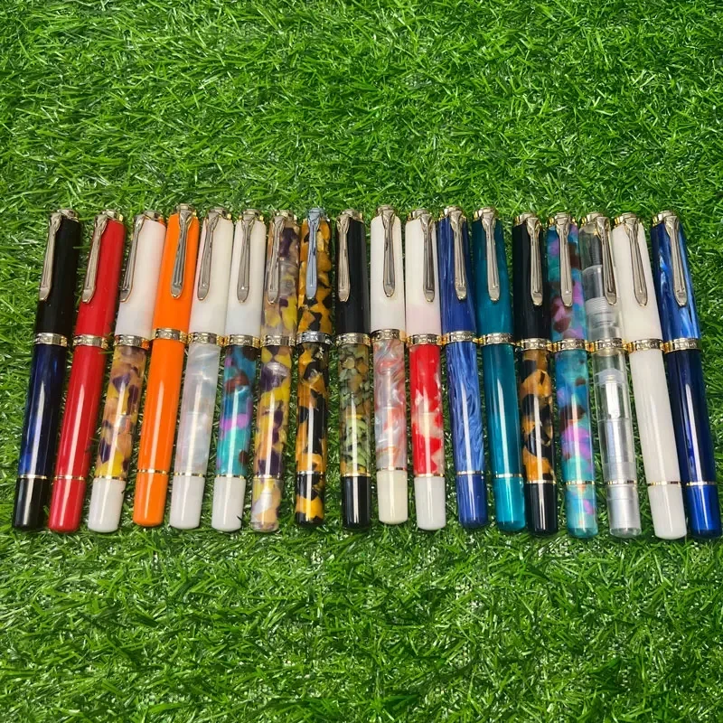 New ADMOK M400 Acrylic Piston Fountain Pen Soft Smooth No.5 Nib Inking Pens Applicable For Pelikan M400/405 Students Writing Gif
