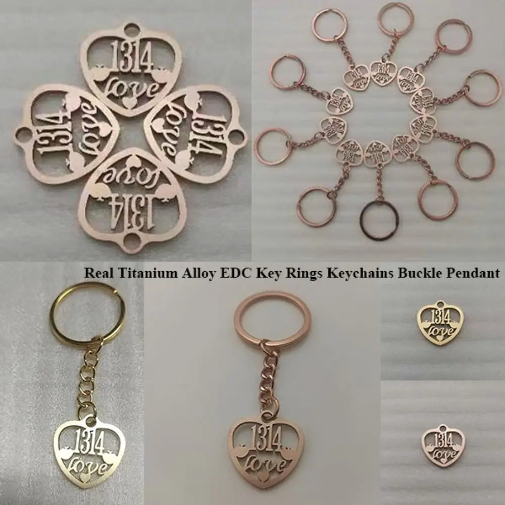 High Quality Real Key Rings Titanium Alloy Super Lightweight Keychains Buckle EDC Tool Male Creativity Gift