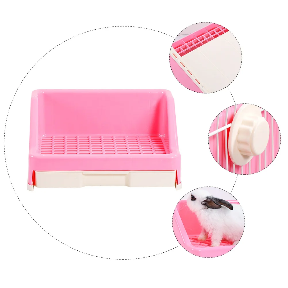 

Pet Toilet Large Space Rabbit Pig Urine Tray Potty Training Drawer Easy Cleaning Indoor Plastic