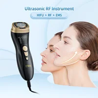 Mini máquina HIFU ultrasónica RF EMS HIFU estiramiento de la piel dispositivo de elevación Facial cara barbilla cuello ojo masajeador antiarrugas uso doméstico