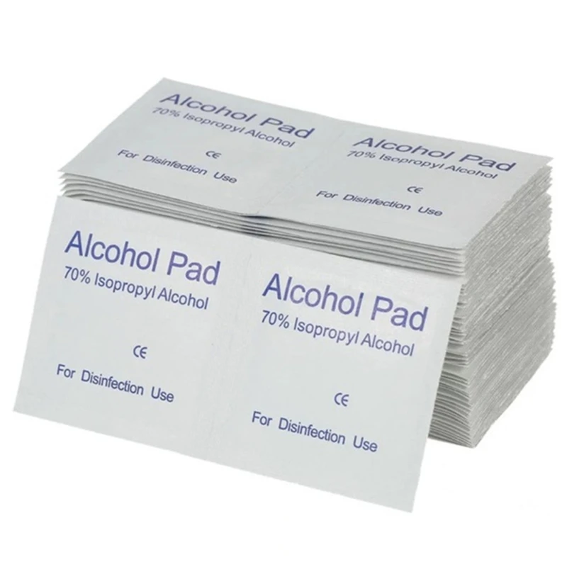 100 Pcs Alcohol Wipe Clean Pad Medical Swab Sachet Antibacterial Tool Cleanser