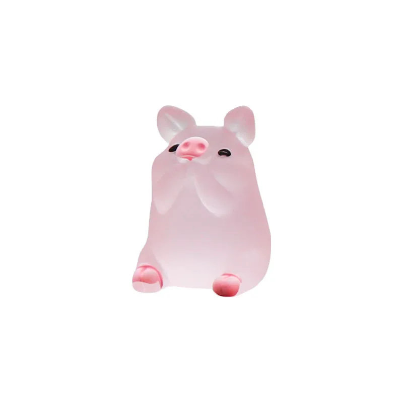 Car Center Console Resin Pink Pig Doll Ornament Car Rearview Mirror Decoration Bicycle Small Ornament Auto Interior Accessories