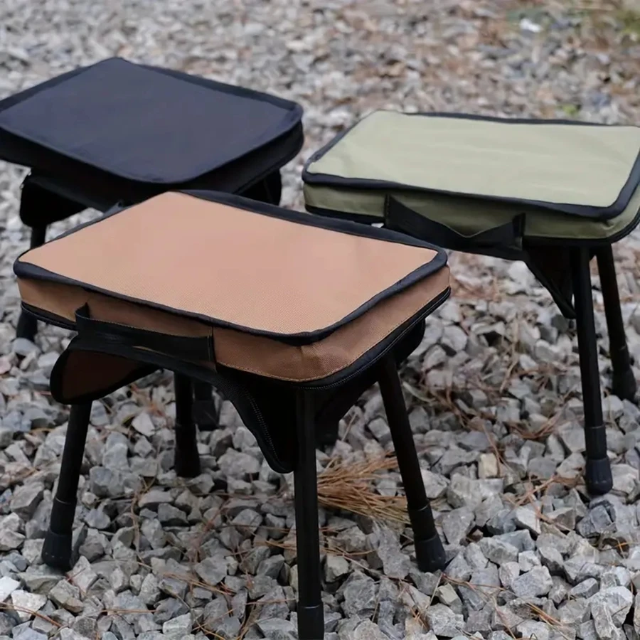 Outdoor Table And Chair Dual-Use Table, Liftable Portable Stool Outdoor Fishing Camping Chair Desk