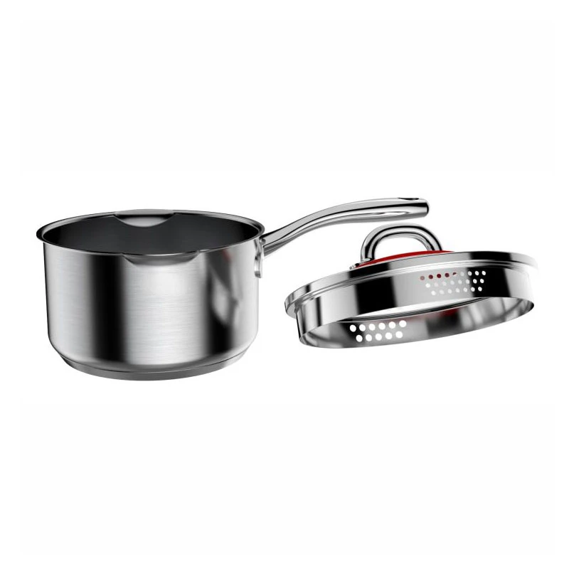 18/10 Stainless Steel Single Handle Milk Pot Complementary Food Pot Cooking Noodle Soup 16/18cm