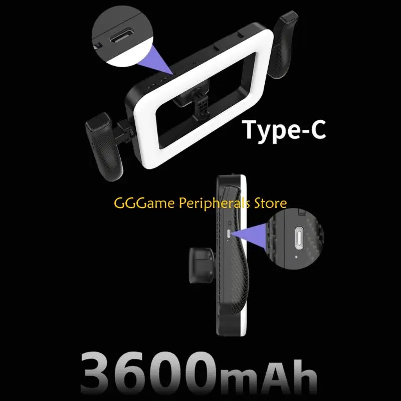 

U55B Portable LED Rings Light Adjustable Brightness Soft Light ABS for Selfie & Vlog