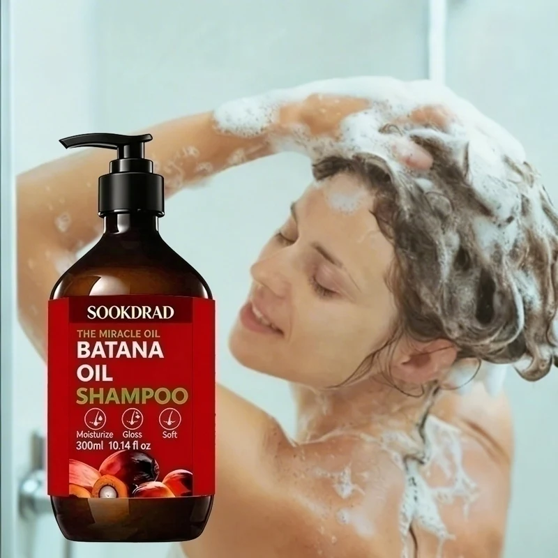 Batana Oil Shampoo, Boost Shine, Repair Damaged Hair, For Overnight Care Routine