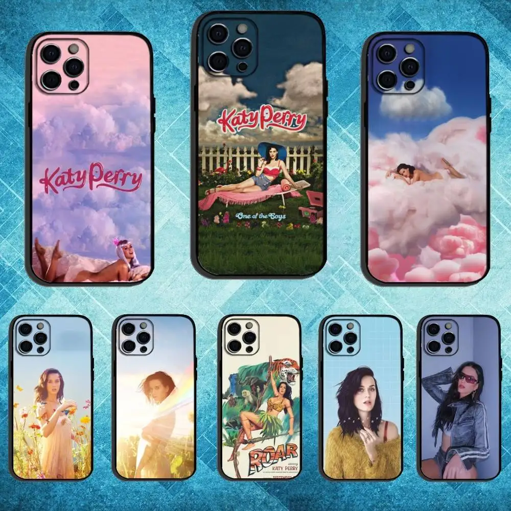 

Singer K-Katy Perry Phone Case For iPhone17,16,15,14,13,12,11 Plus,Pro Max Soft Black Cover