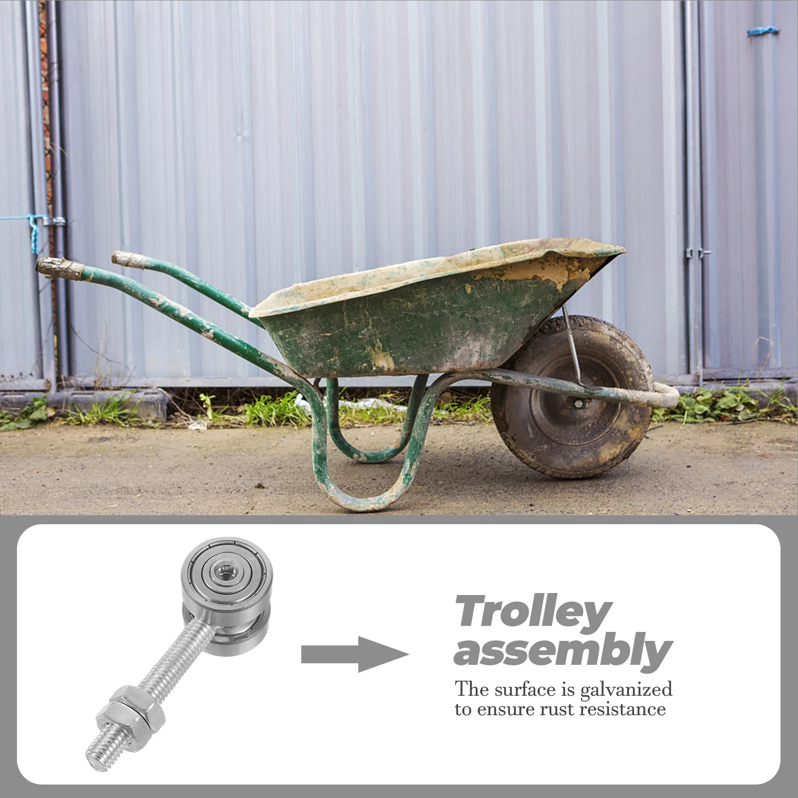 

2 Wheel Trolley Assembly Sliding Door Roller Double Bearings Smooth Sliding Heavy Duty Pulley Replacement Window Door