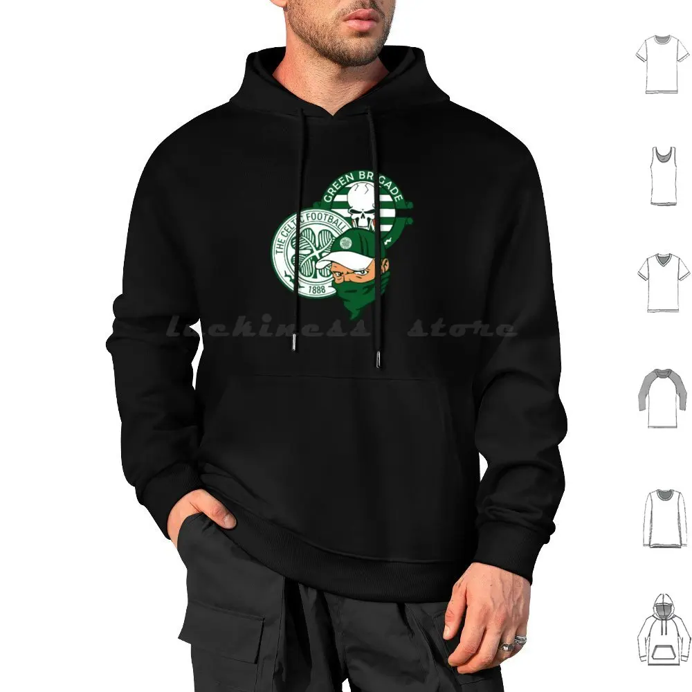 Green Brigade-Ultras-Hoodie cotton Long Sleeve Michael Collins Ireland Apollo 11 Moon Neil Armstrong Buzz Aldrin Apollo