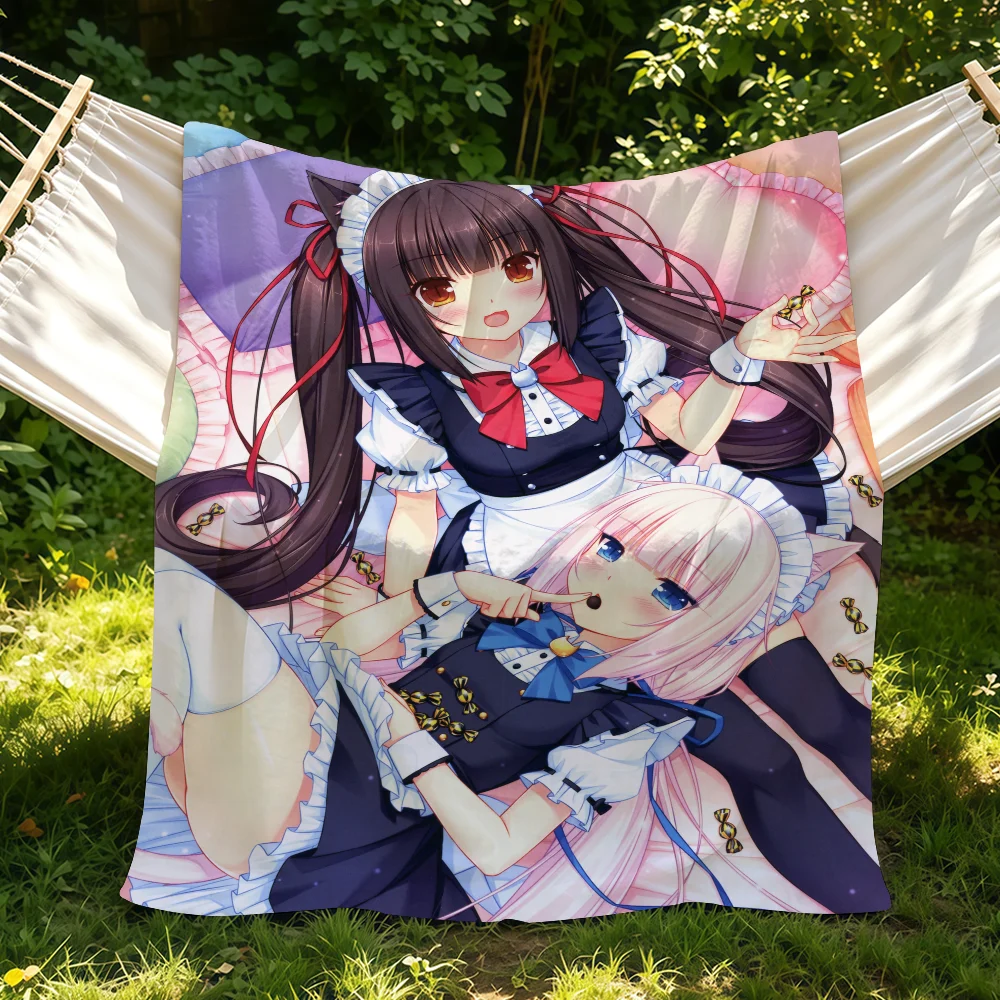 Beautiful Girl Anime N-Nekopara Blanket Suitable For Sofas Beds Offices Cars Outdoor Travel An Ideal Gift For Friends Family