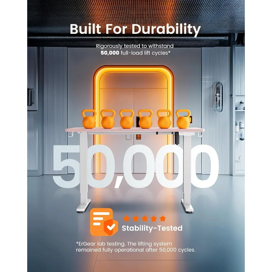 مكتب قائم كهربائي قابل لضبط الارتفاع مقاس 48 × 24 بوصة مع وظيفة الذاكرة للمكتب المنزلي ومحطة العمل #6