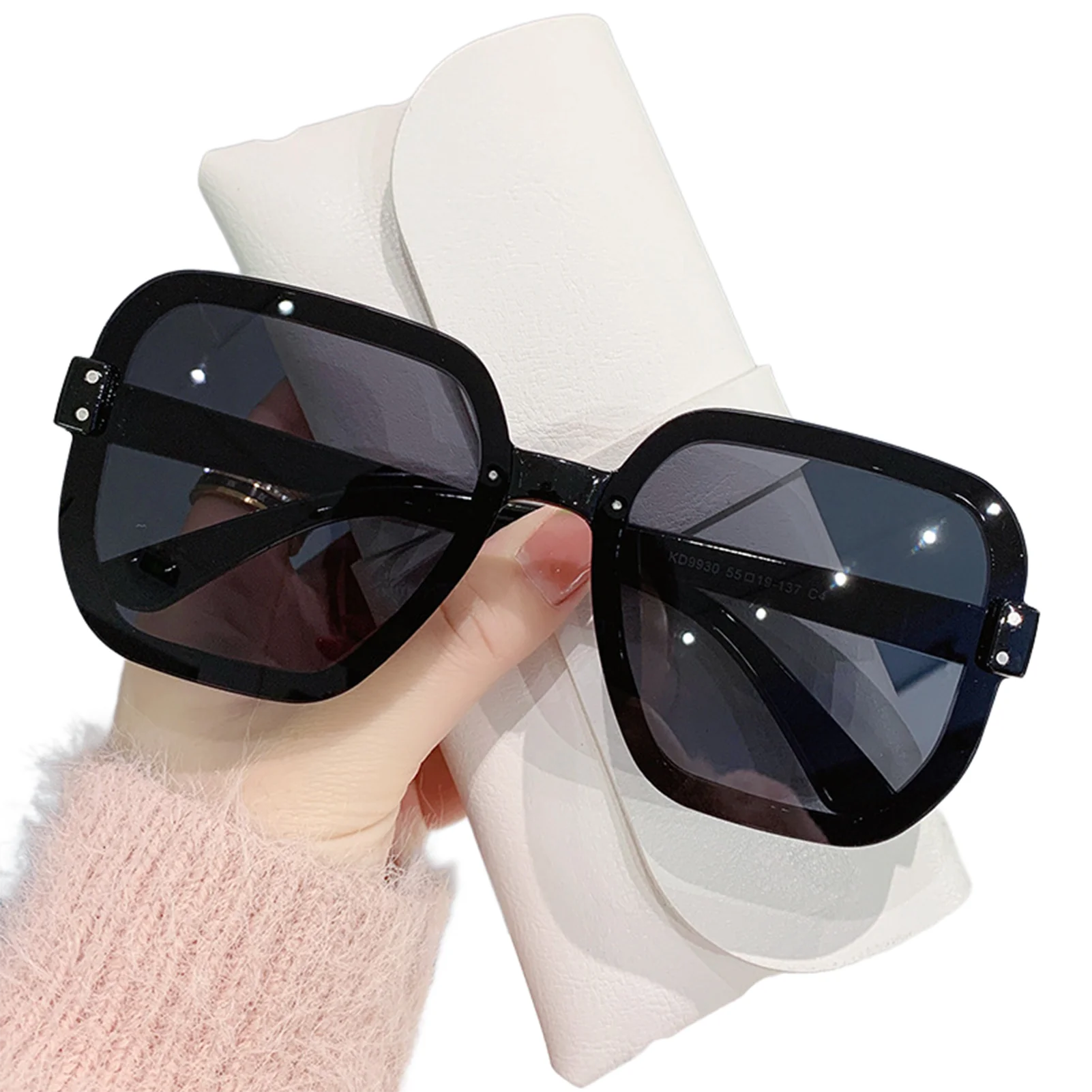 Full Frame Personality Gradients Sunglasses UV Protection Squar Shades for Streetwear Taking Photos