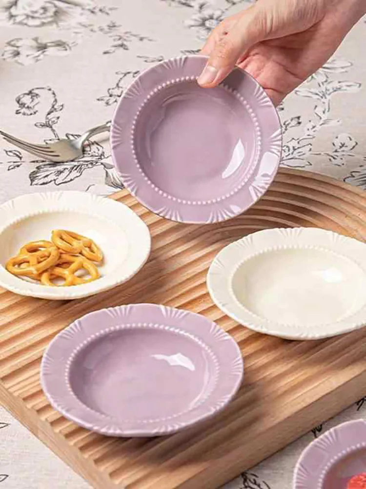 Olla caliente de cerámica de Color sólido, plato para condimentos, chile, vinagre, platillo de mostaza, plato de postre Simple, aperitivos para el hogar, nueces, plato pequeño