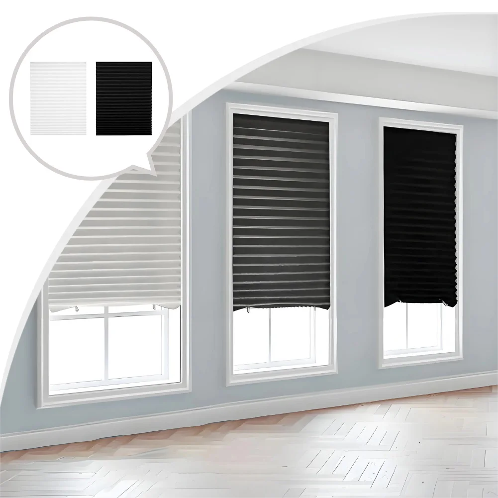 

Curtain Blackout Paper Pleated Blinds Easy Installation Providing Effective Light Filtering Fit Window Or Door Size