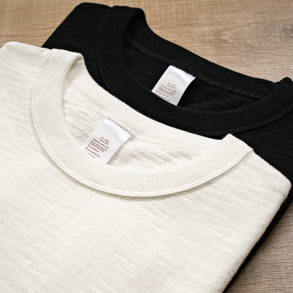 American Retro Three-Needle round Neck Heavyweight Thick Bamboo Cotton Pure Color Daily Short Sleeve T-Shirt for Men Breathab...