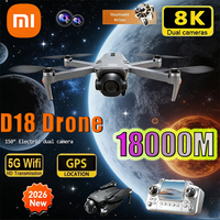 Xiaomi 8K D18 Pro Drone HD Dual Camera Return 18000m Aerial Photography Obstacle Avoidance Brushless Motor WIFI 5G GPS Quadcopte