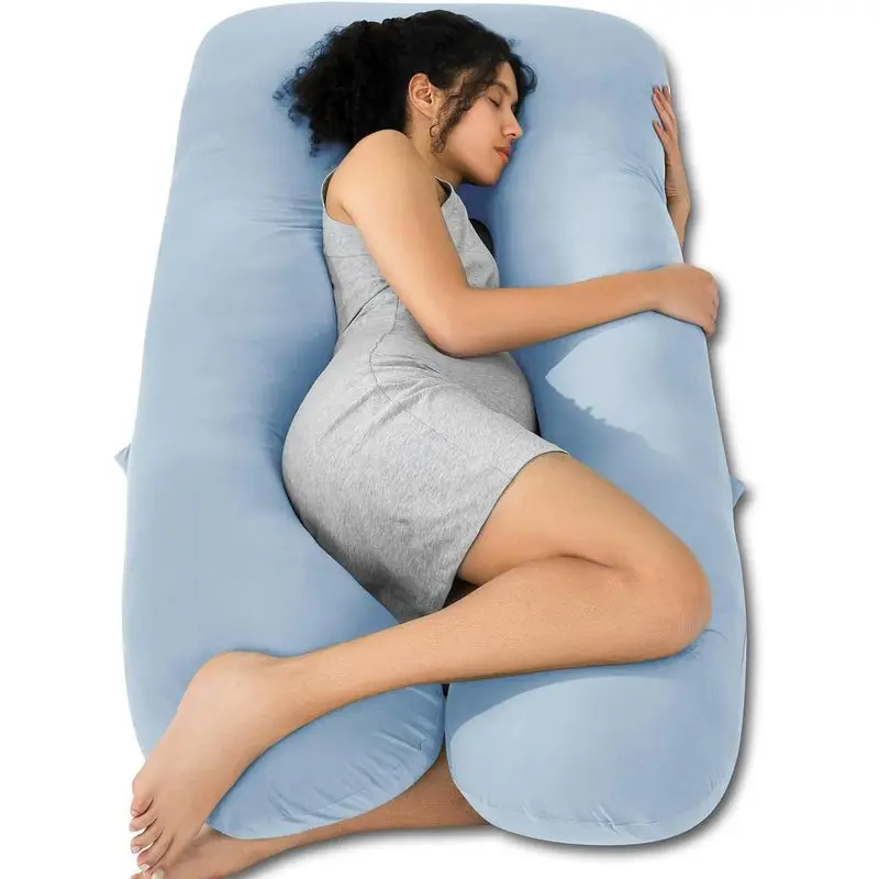 Large U Shaped Pregnancy Pillow Waist Support Belly Cushion Side Sleeping Removable Washable Women Leg Rest Soft Body Pillow