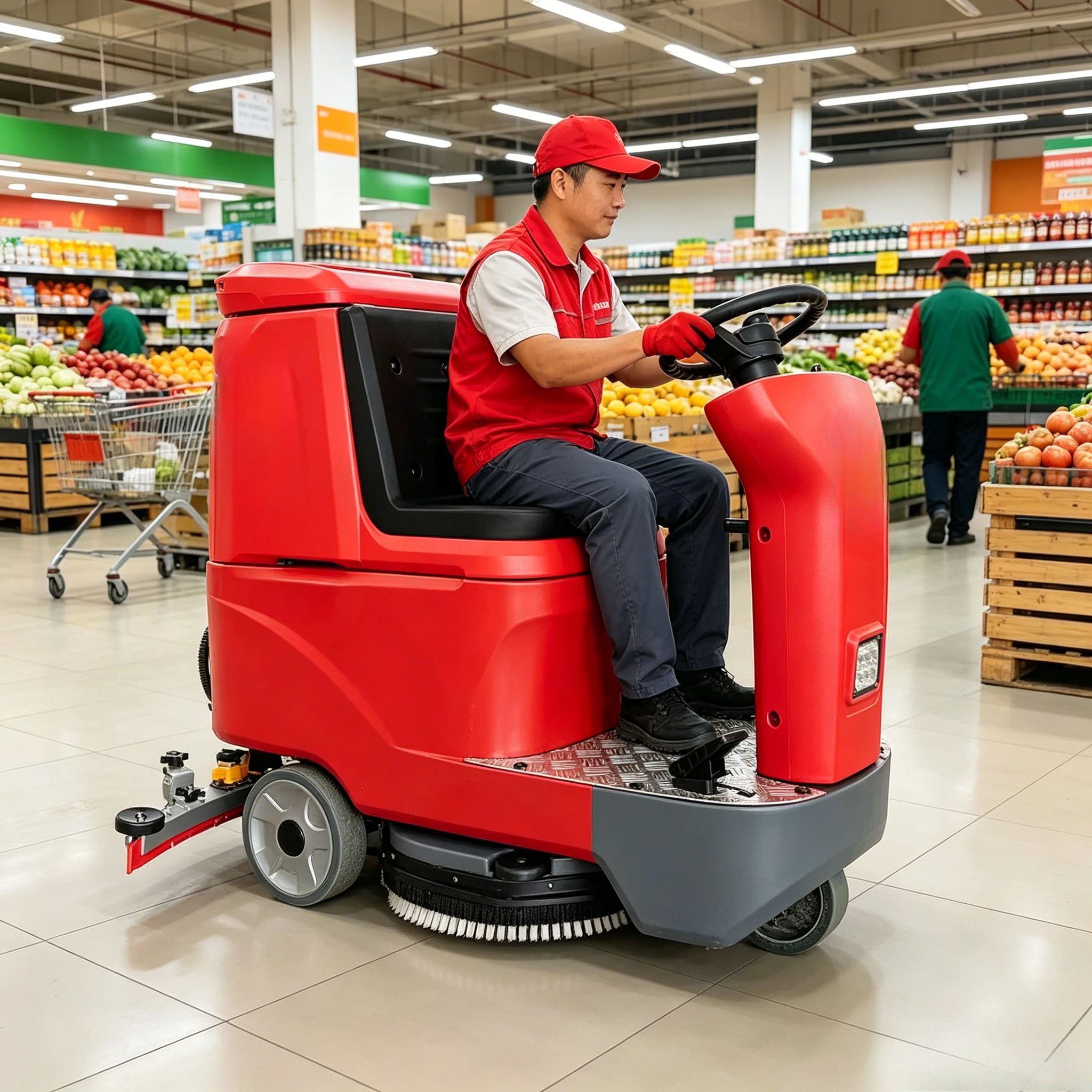 

Ride On Floor Scrubber Dryer 20 Inch Electric Floor Washer with Brush for Warehouse Commercial Heavy Duty Cleaning customized