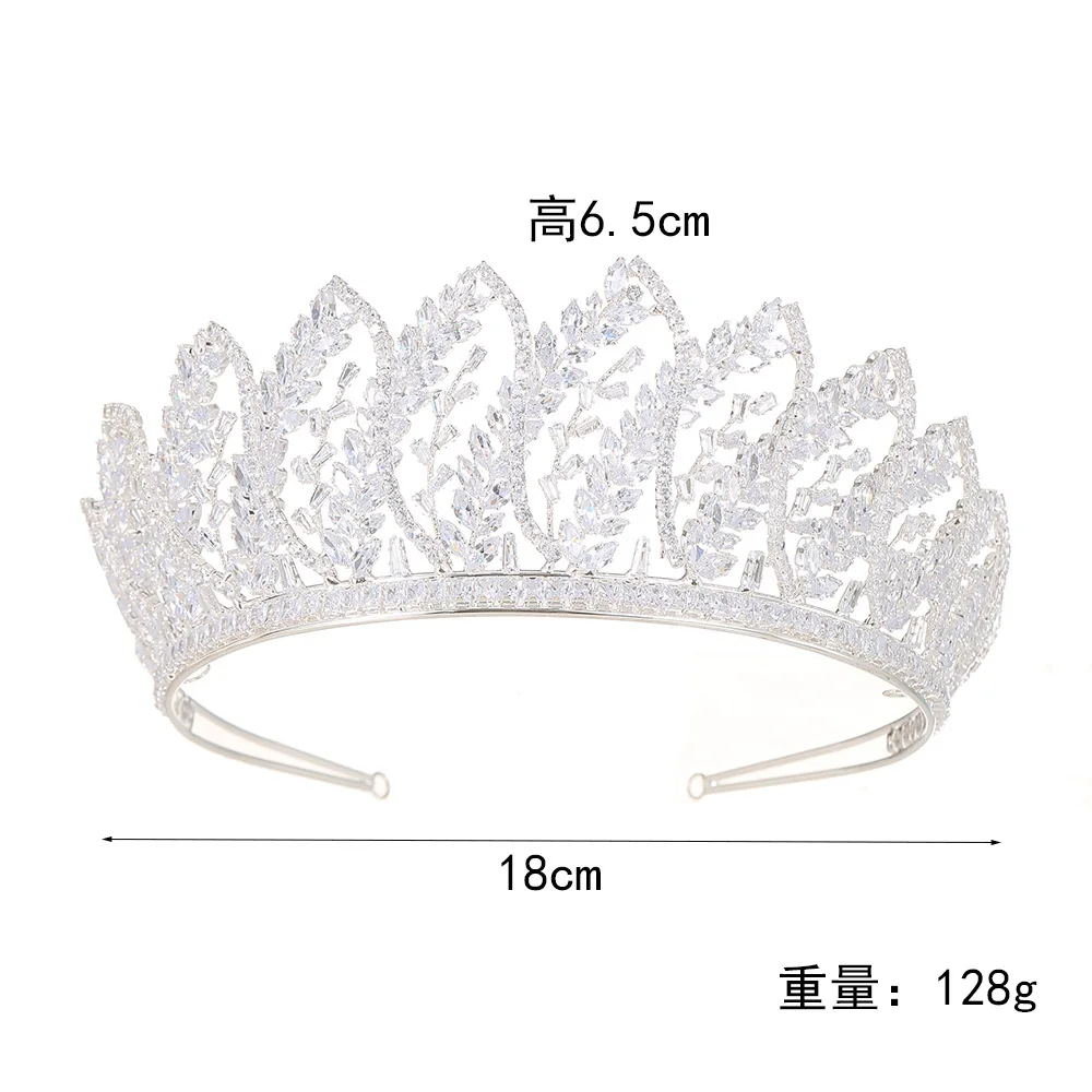 NiuShuya Wedding Hair Accessories CZ Zirconia Tiaras and Crowns Women Brides Sweet Diadem Princess Queen Headpiece Bridal J