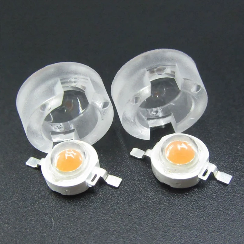10Pcs 13MM LED Lens 1W 3W 5W High Power Lights Lense 15 30 45 60 90 100 Degree PMMA Smooth Face For Infrared Monitor CCTV